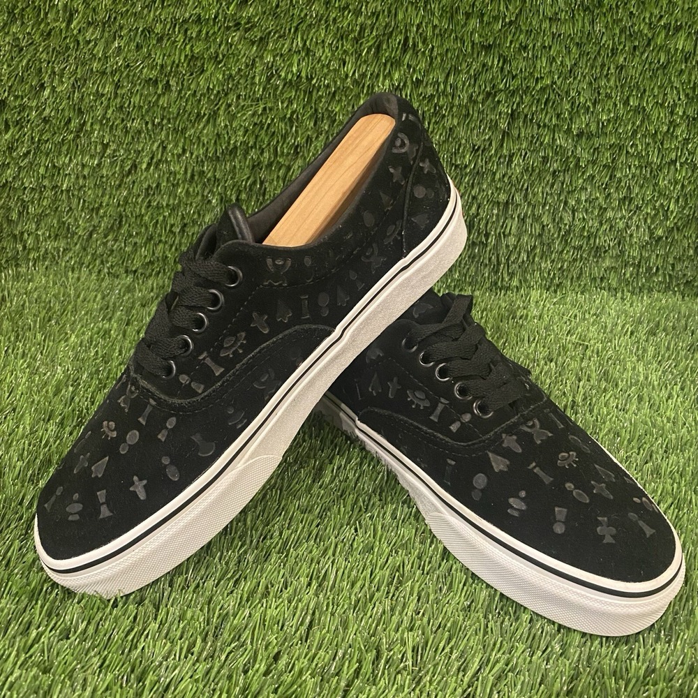 Vans Shoes Area 66 Symbols Crop Circle Alien UFO Black Lace Up Unisex L8.5/M7